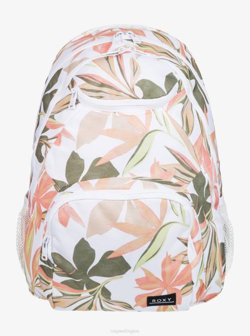 X4FH1152 bright white subtly salty mult Shadow Swell Printed Medium Backpack Women Roxy | Backpacks