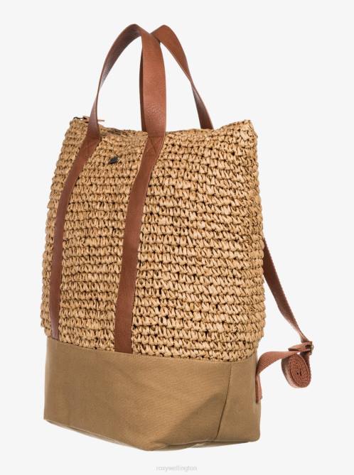 X4FH1160 natural Beach Lover Medium Backpack Women Roxy | Handbags