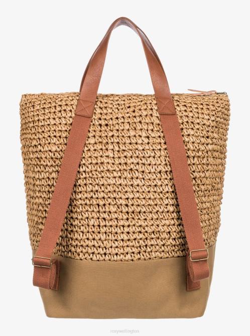 X4FH1160 natural Beach Lover Medium Backpack Women Roxy | Handbags