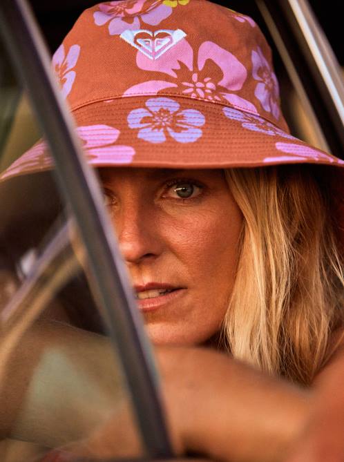 X4FH1115 sunburn positivity paradise Surf.Kind.Kate. Bucket Reversible Hat Women Roxy | Hats
