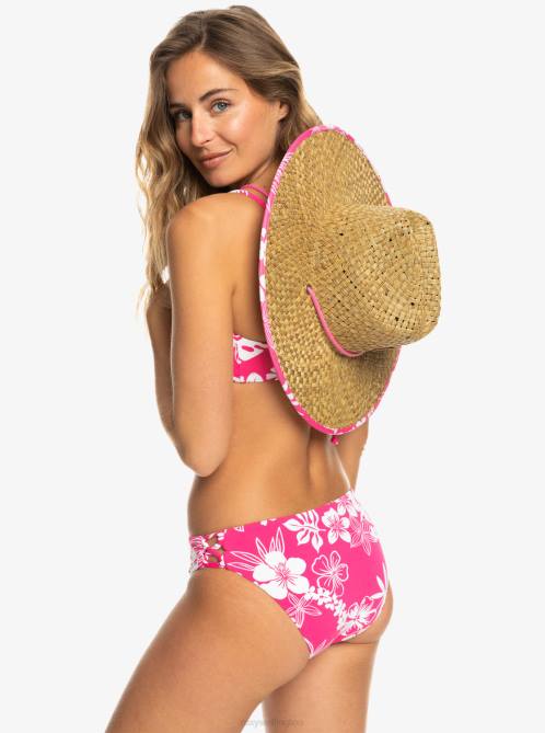 X4FH1117 shocking pink hello aloha Pina To My Colada Sun Hat Women Roxy | Hats