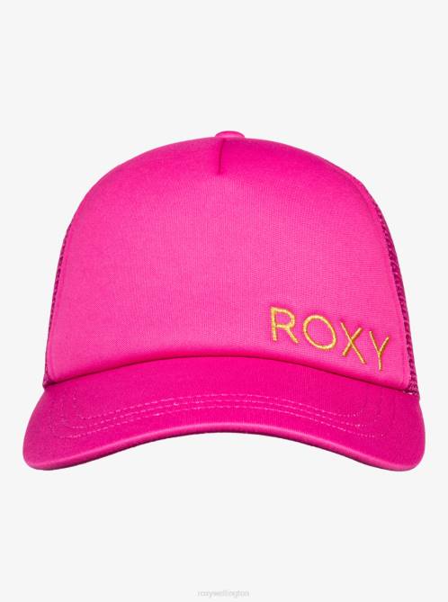 X4FH1125 shocking pink Finishline Trucker Hat Women Roxy | Hats