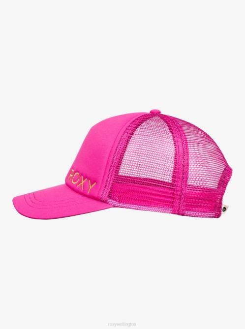 X4FH1125 shocking pink Finishline Trucker Hat Women Roxy | Hats