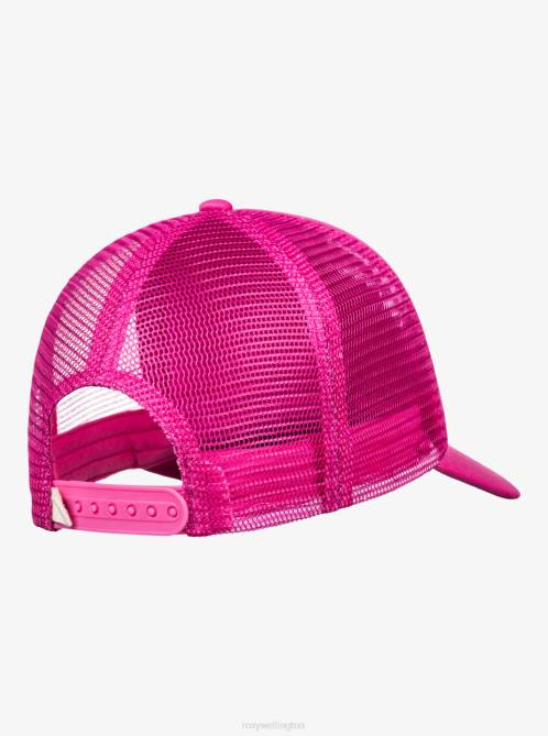 X4FH1125 shocking pink Finishline Trucker Hat Women Roxy | Hats