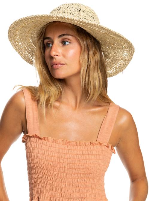 X4FH1173 natural Bohemian Lover Sun Hat Women Roxy | Hats