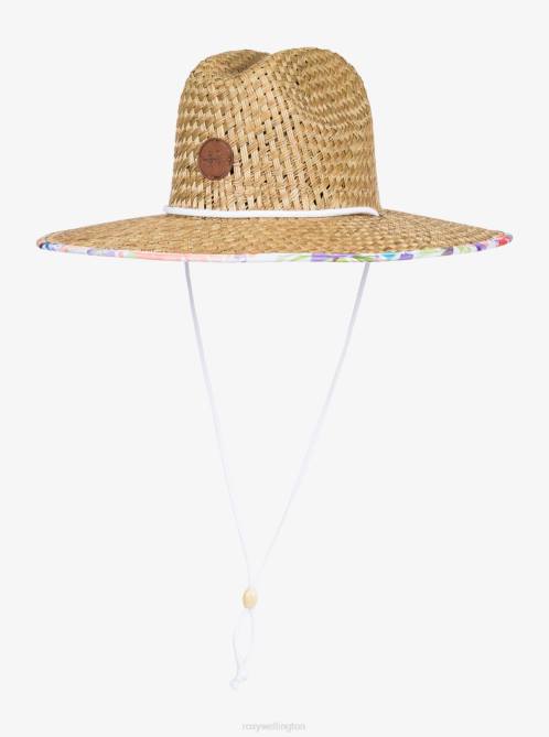 X4FH1181 snow white pualani combo Pina To My Colada Printed Sun Hat Women Roxy | Hats