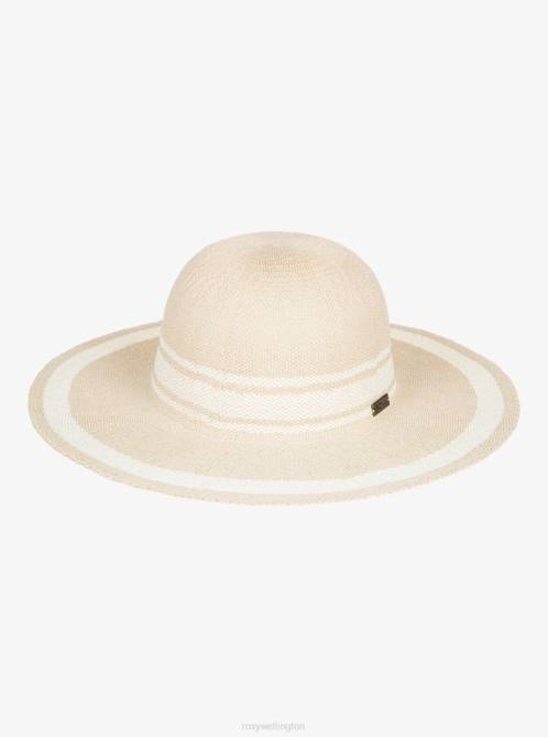 X4FH1191 natural Popy Corn Sun Hat Women Roxy | Hats