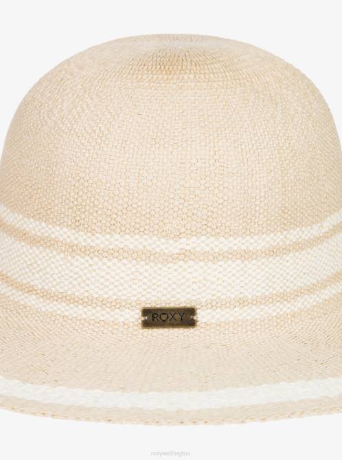 X4FH1191 natural Popy Corn Sun Hat Women Roxy | Hats