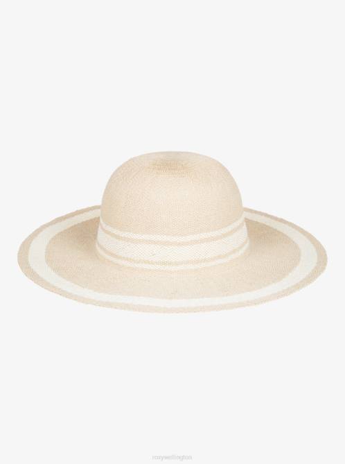 X4FH1191 natural Popy Corn Sun Hat Women Roxy | Hats