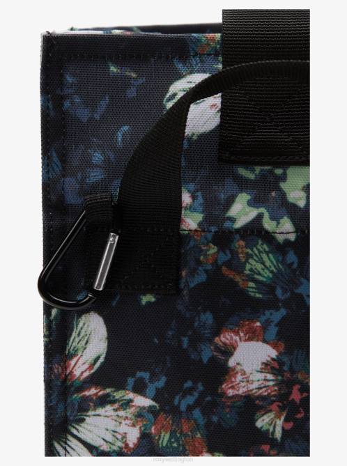 X4FH1179 anthracite black flowers la Lunch Hour Insulated Lunch Bag Women Roxy | Others
