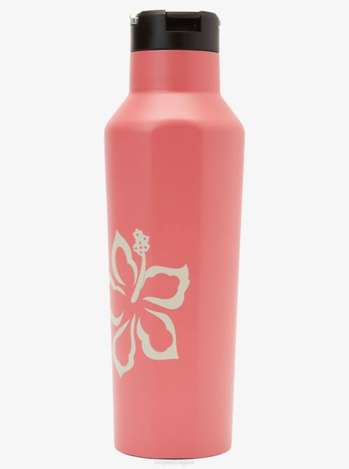 X4FH821 sun kissed coral Corkcicle 20 Oz Canteen Hawaiian Heat Water Bottle Women Roxy | Others