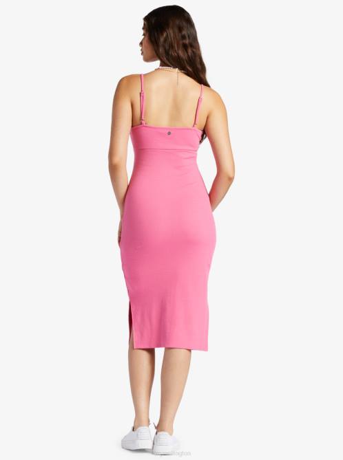 X4FH147 shocking pink Wavey Rib Knit Dress Women Roxy | Dresses