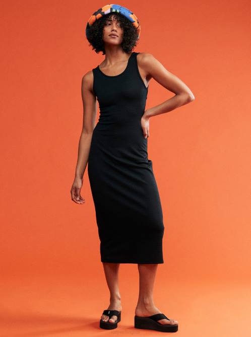 X4FH149 anthracite Good Keepsake Strappy Midi Dress Women Roxy | Dresses