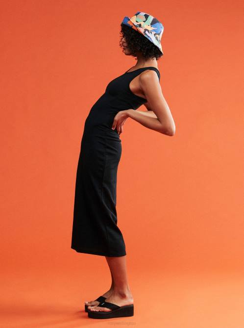 X4FH149 anthracite Good Keepsake Strappy Midi Dress Women Roxy | Dresses