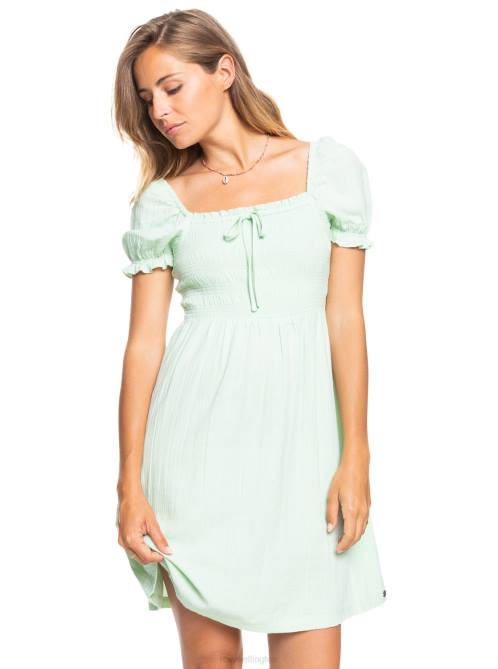 X4FH306 pastel green Hello Mini Again Woven Dress Women Roxy | Dresses