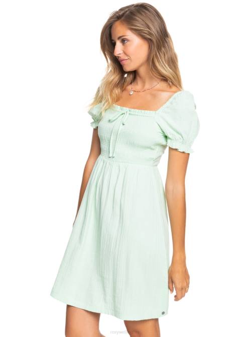 X4FH306 pastel green Hello Mini Again Woven Dress Women Roxy | Dresses