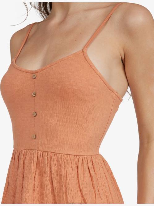X4FH314 toasted nut Beach Hangs Strappy Dress Women Roxy | Dresses