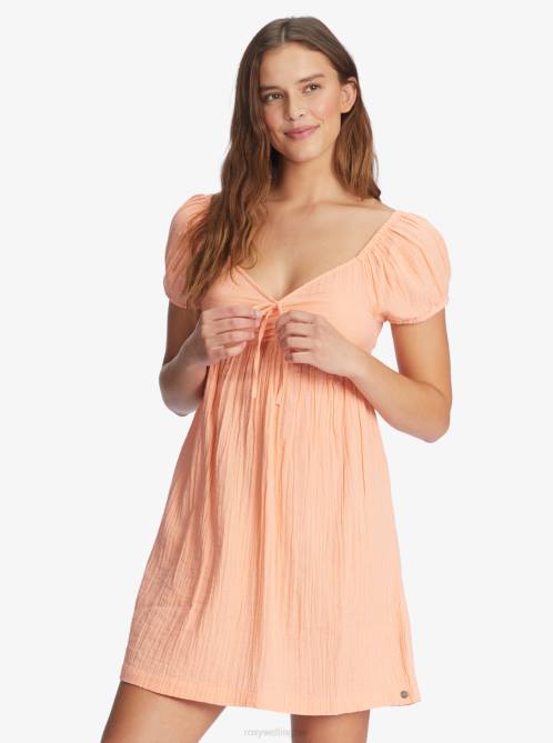 X4FH326 papaya punch Clearwater Cove Mini Dress Women Roxy | Dresses