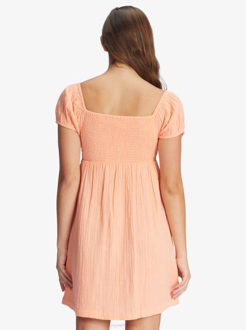X4FH326 papaya punch Clearwater Cove Mini Dress Women Roxy | Dresses