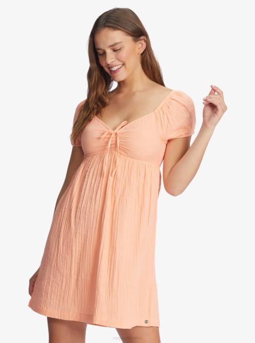 X4FH326 papaya punch Clearwater Cove Mini Dress Women Roxy | Dresses