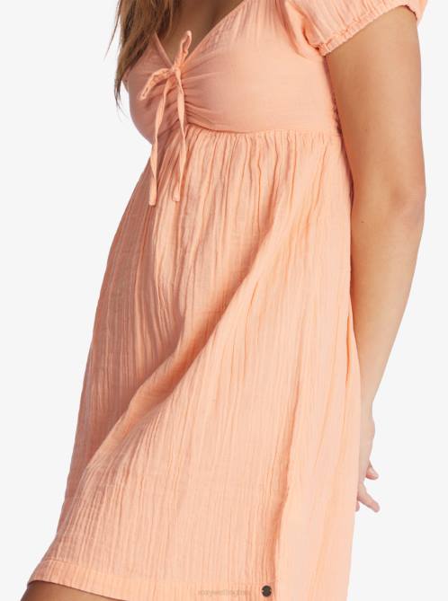 X4FH326 papaya punch Clearwater Cove Mini Dress Women Roxy | Dresses