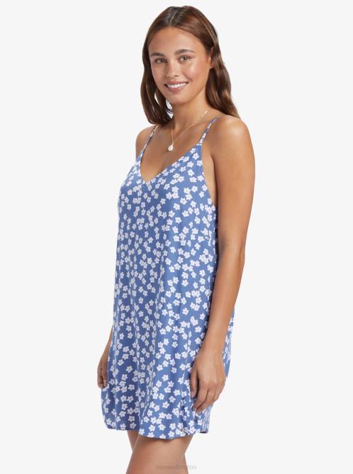 X4FH46 bijou blue floral delight Daytrip Slip Mini Dress Women Roxy | Dresses