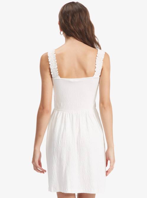 X4FH511 snow white Hanging 10 Off The Shoulder Mini Dress Women Roxy | Dresses