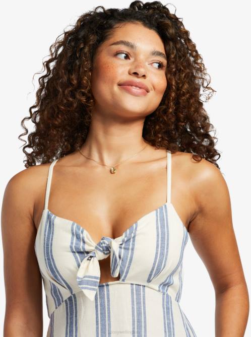X4FH51 bayside stripe Sweetest Step Midi Dress Women Roxy | Dresses