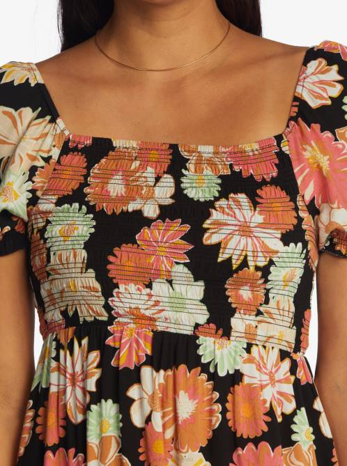 X4FH534 anthracite boogie chillen Hello Petal Mini Dress Women Roxy | Dresses