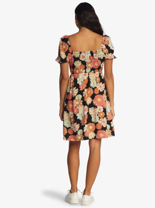 X4FH534 anthracite boogie chillen Hello Petal Mini Dress Women Roxy | Dresses