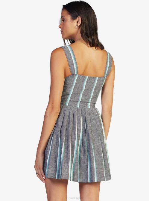 X4FH566 anthracite sunrise stripe Sunlit Twist Dress Women Roxy | Dresses