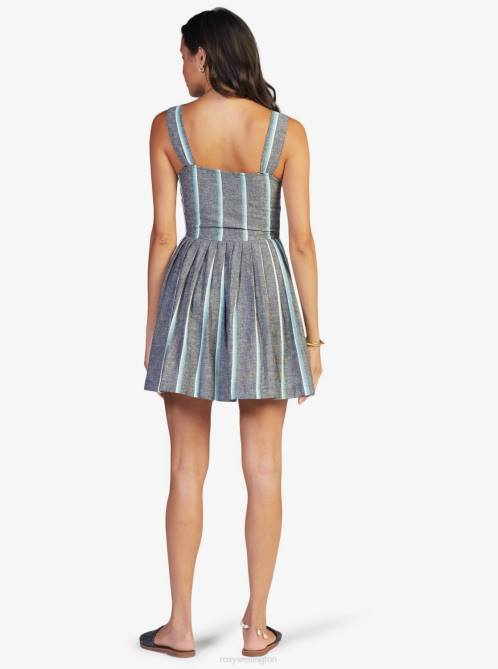 X4FH566 anthracite sunrise stripe Sunlit Twist Dress Women Roxy | Dresses