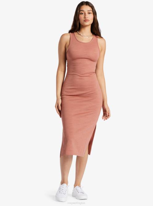 X4FH59 cedar wood Good Keepsake Strappy Midi Dress Women Roxy | Dresses