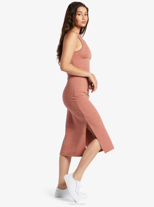 X4FH59 cedar wood Good Keepsake Strappy Midi Dress Women Roxy | Dresses