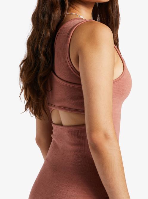 X4FH59 cedar wood Good Keepsake Strappy Midi Dress Women Roxy | Dresses