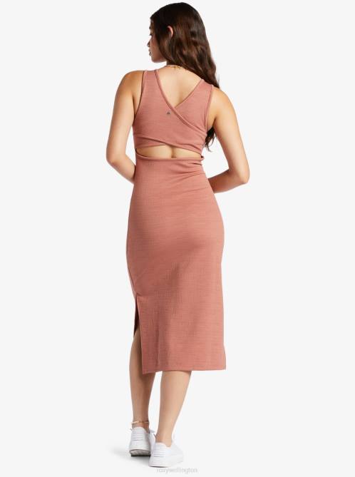 X4FH59 cedar wood Good Keepsake Strappy Midi Dress Women Roxy | Dresses