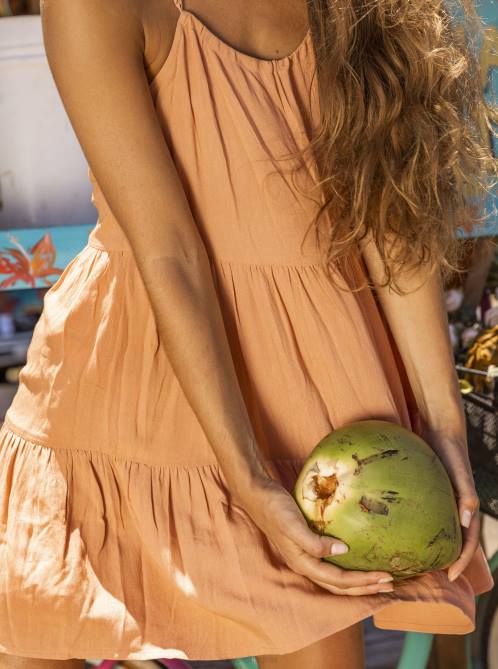 X4FH72 cedar wood Evening Breeze Tent Dress Women Roxy | Dresses