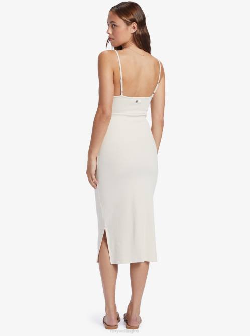 X4FH80 tapioca Wavey Rib Knit Dress Women Roxy | Dresses