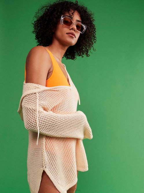 X4FH157 tapioca After Beach Break Poncho Hoodie Women Roxy | Hoodies