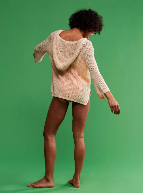 X4FH157 tapioca After Beach Break Poncho Hoodie Women Roxy | Hoodies