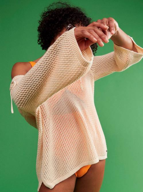 X4FH157 tapioca After Beach Break Poncho Hoodie Women Roxy | Hoodies