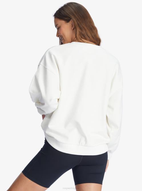 X4FH165 snow white Morning Hike Sweatshirt Women Roxy | Sweatshirts