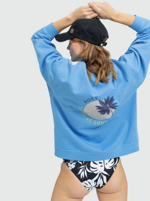 X4FH176 azure blue Beautiful Sweatshirt Women Roxy | Sweatshirts