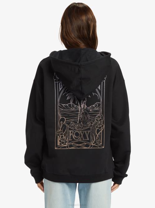 X4FH182 anthracite Oversized Evening Hike B Oversize Hoodie Women Roxy | Hoodies