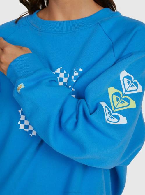 X4FH1 23 cobalt Digi High Sweatshirt Women Roxy | Sweatshirts