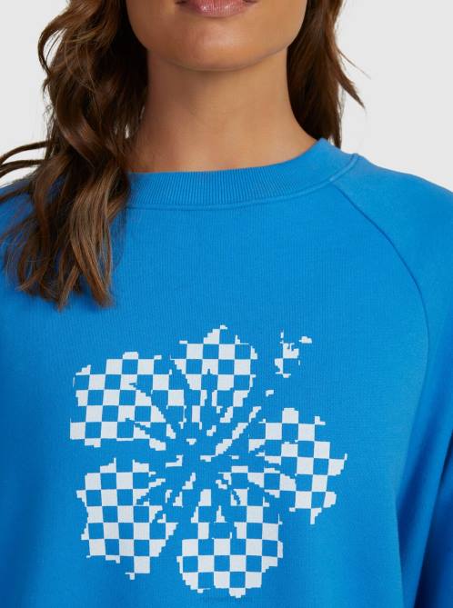 X4FH1 23 cobalt Digi High Sweatshirt Women Roxy | Sweatshirts