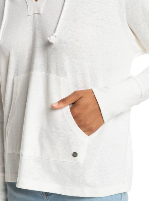 X4FH245 snow white Destination Surf Hoodie Women Roxy | Hoodies