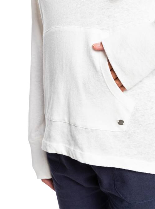 X4FH245 snow white Destination Surf Hoodie Women Roxy | Hoodies