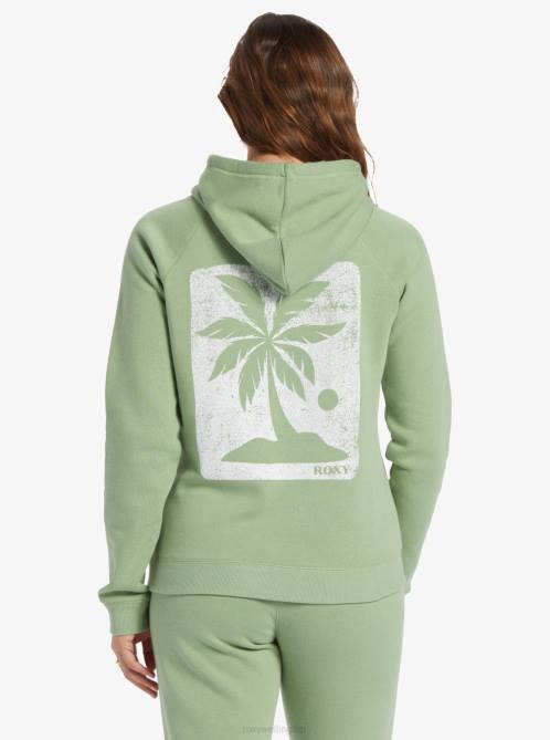 X4FH293 basil Le Palm Hoodie Women Roxy | Hoodies