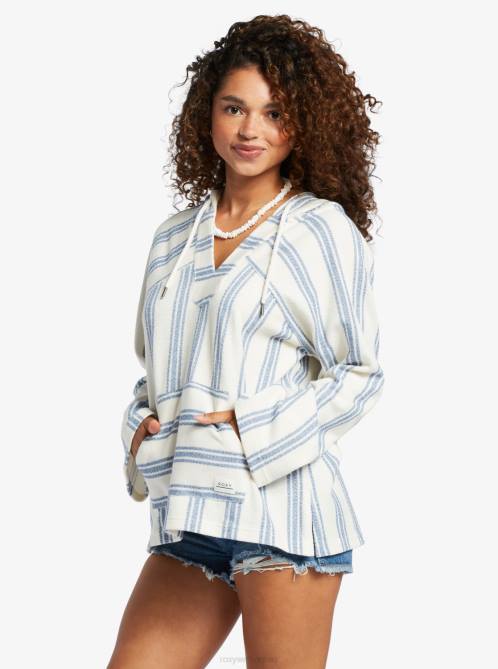 X4FH30 bayside stripe Wild And Free Poncho Style Hoodie Women Roxy | Hoodies